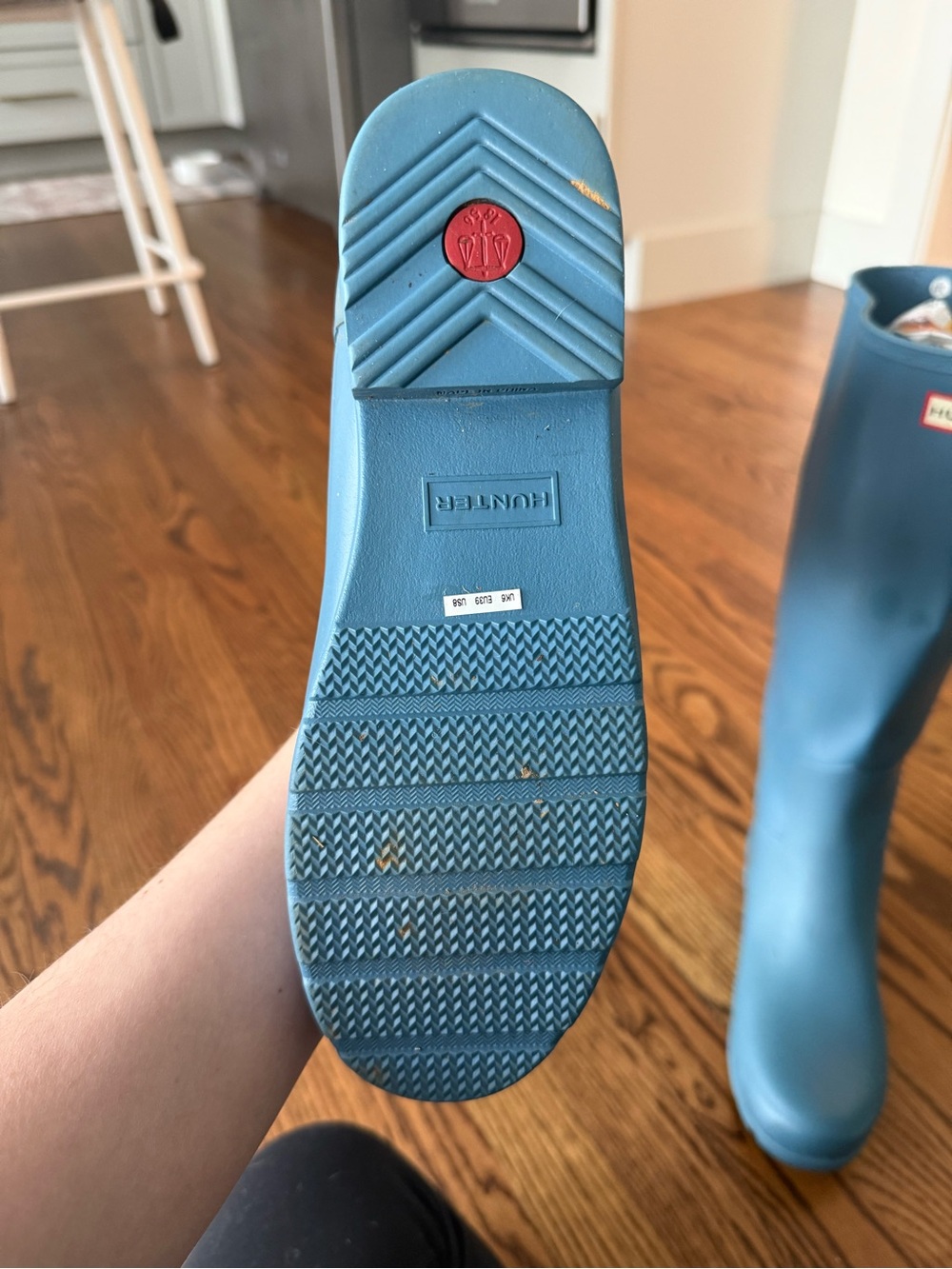 Hunter Women's Tall Rain Boots in Teal Blue - Picture 3 of 7
